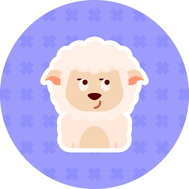 Koyun ikonu vektör illüstrasyonu