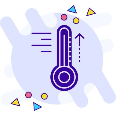 Sıcaklık sıcaklığı simgesi ana hat biçiminde