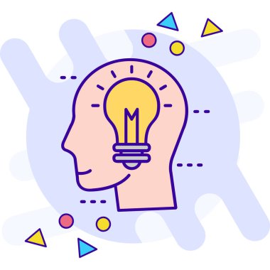 Bir fikrim var. Web simgesi basit illüstrasyon