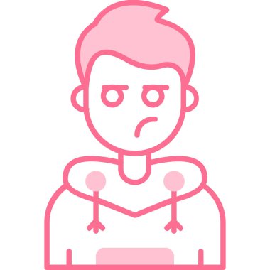 kızgın adam simgesi vektör illüstrasyonu