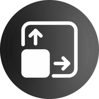 Soyut arkaplanda indirme simgesi izole edildi