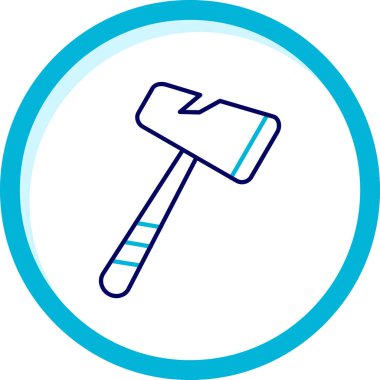 Çekiç. Web simgesi basit illüstrasyon