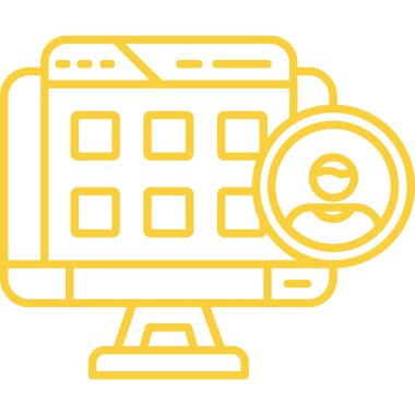 Çevrimiçi eğitim simgesi, özet biçimi