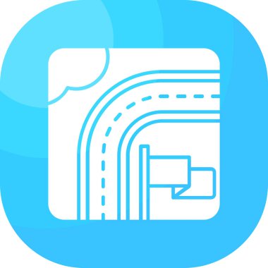 harita gezinme simgesi vektör illüstrasyonu