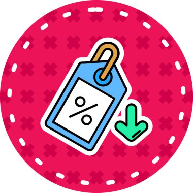 İndirim indirimi fiyat simgesi - taslak biçimi