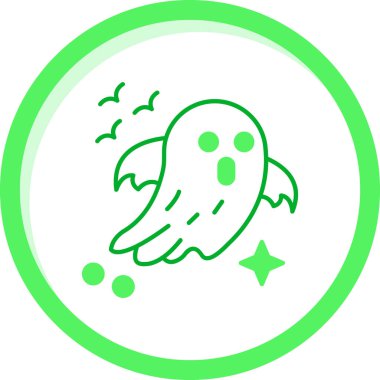 Hayalet. Web simgesi basit illüstrasyon