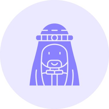 Kadın. Web simgesi basit illüstrasyon