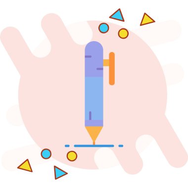 Şırınga ve kan testi vektör çizimi.