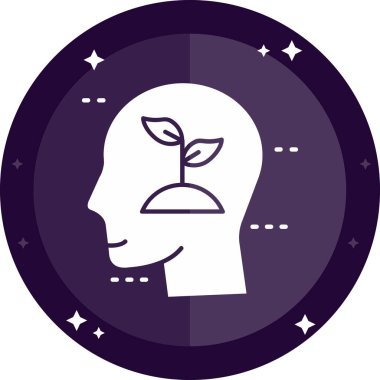 Beyni olan bir adamın vektör çizimi