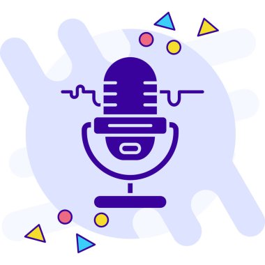 Konuşmacı. Web simgesi basit illüstrasyon