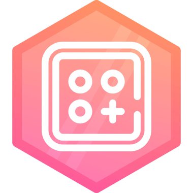 Çizgi Oyun zar simgesi beyaz arkaplanda izole edildi. Kumarhane kumarı. Renkli taslak konsepti. Vektör.