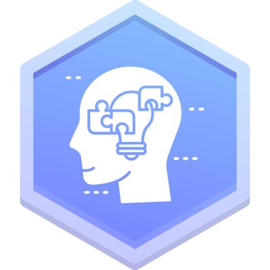 Beyin. Web simgesi basit illüstrasyon