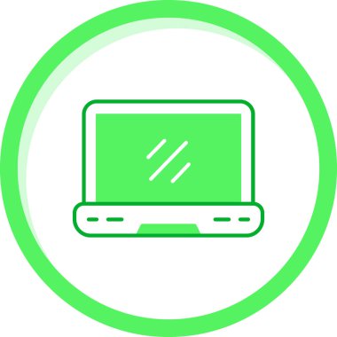 Dizüstü bilgisayar simgesi vektör çizimi