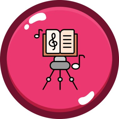 Müzik. Web simgesi basit illüstrasyon