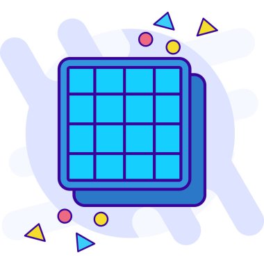 Güneş paneli simgesi - ana hatlar biçiminde