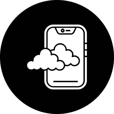 Akıllı telefon simgesinin vektör illüstrasyonu