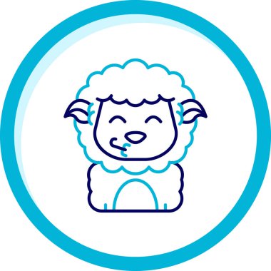 Koyun simgesinin vektör illüstrasyonu