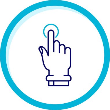 Dokunma simgesinin vektör illüstrasyonu