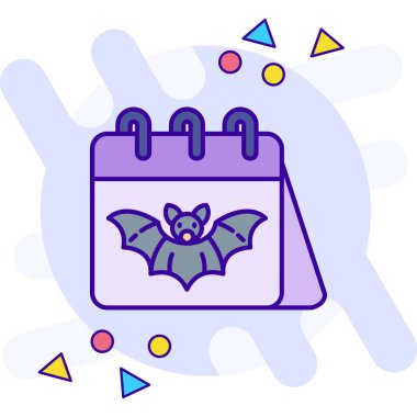 Cadılar bayramı yarasa simgesi vektör illüstrasyonu