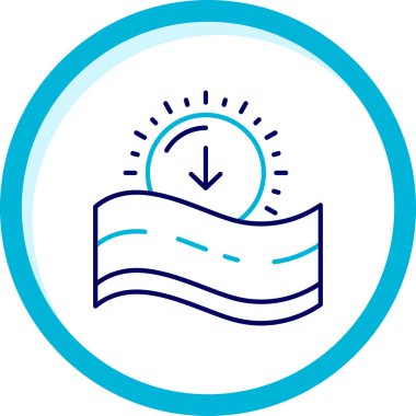 Bir pusula simgesinin vektör illüstrasyonu