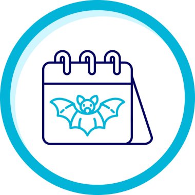 Yarasa simgesi, vektör illüstrasyonu