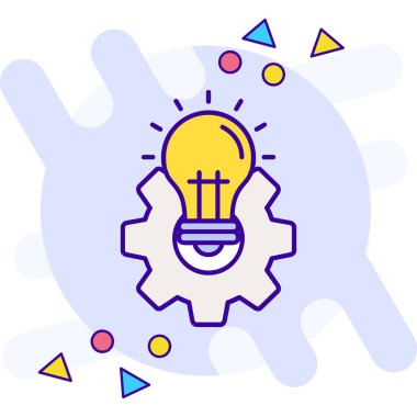 ampul fikri yaratıcılık simgesi - özet biçimi