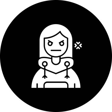 Haçı olan bir kadının vektör çizimi