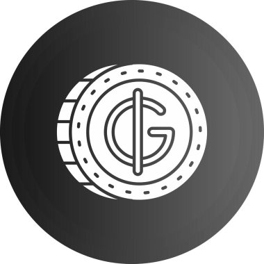 Para birimi simgesi. Beyaz arkaplanda izole edilmiş her tasarım için para birimi vektör simgesinin basit çizimi