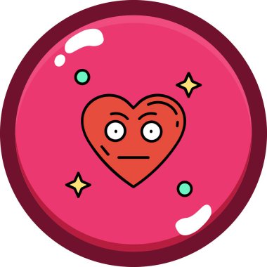 Aşk. Web simgesi basit illüstrasyon