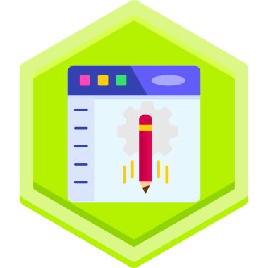 Kalem. Web simgesi basit illüstrasyon