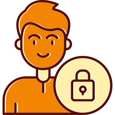 Anahtar güvenlik simgesini ana hatlar biçiminde kilitle