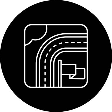 yol simgesi vektör illüstrasyonu