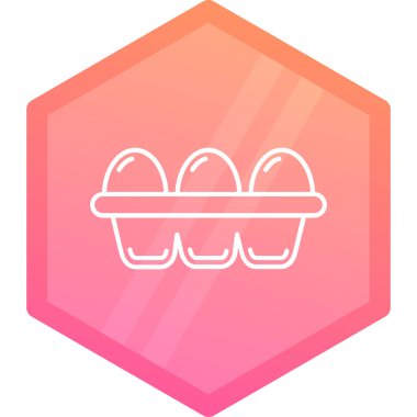 Renkli tavuk yumurtası simgesi beyaz arkaplanda izole edilmiş. Değişken rastgele dinamik şekiller. vektör.