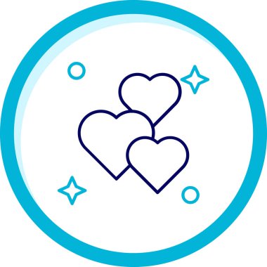 Kalp. Web simgesi basit illüstrasyon