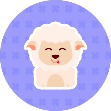 Moda tarzında izole edilmiş koyun simgesi