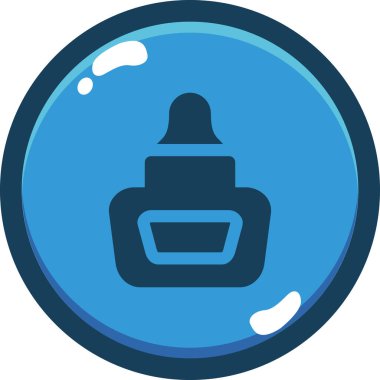 Parfüm şişesi simgesi, vektör illüstrasyonu