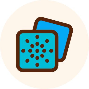 Çikolatalı pasta vektör simgesi