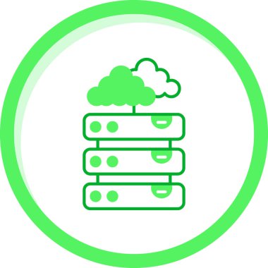 veri bulut deposu. Web simgesi basit illüstrasyon