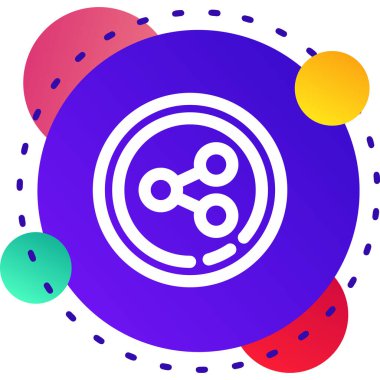 Beyaz arka planda izole edilmiş renkli kumarhane çipleri simgesi. Kumarhane. Değişken rastgele dinamik şekiller. vektör.