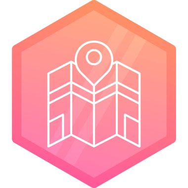 Moda Biçimli Konum Simgesi İzole Arkaplan