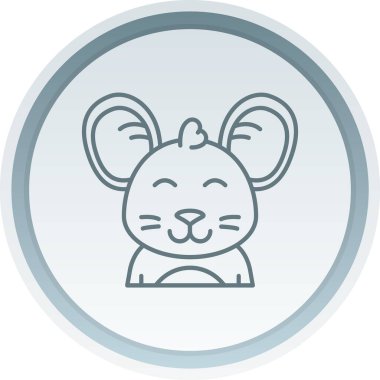 Hayvan fare simgesi. Tasarım için vektör illüstrasyonunun basit çizimi