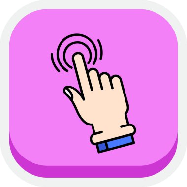 Parmak gösterme ikonu. beyaz arkaplanda izole edilmiş web tasarımı için el hareketi vektör simgesi karikatürü