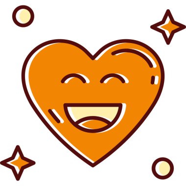 Sevimli karikatür kalpli sevgililer günü kartın kutlu olsun. vektör çizimi tasarımı.