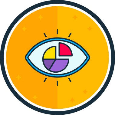 Vizyon. Web simgesi vektör illüstrasyonu