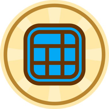 Altın sikke simgesinin vektör illüstrasyonu