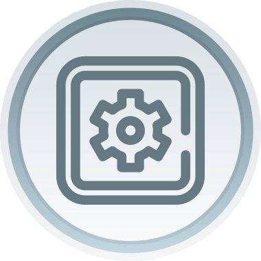 Eşsiz Ayarlar Vektör Satır Simgesi