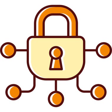 Güvenlik sistemi simgesi. vektör illüstrasyonu