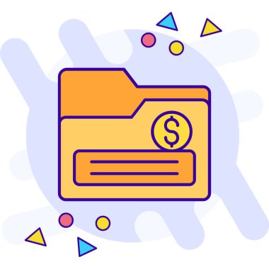 Para simgesi tasarım vektörü