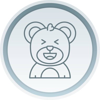 Ayı yüz ikonu vektörü beyaz arkaplan üzerinde izole edildi Ağ ve mobil uygulama tasarımı, ayı ayı ayı logosu konsepti