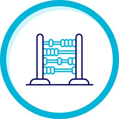 Beyaz arka planda mavi çizgi ahşap çit simgesi var. Tahta çit işareti. Tahta çit. vektör illüstrasyonu
